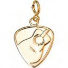 Jeffrey David 14k Gold Guitar Pick Pendant