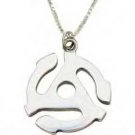 Jeffrey David Silver 45 Adapter Pendant Necklace