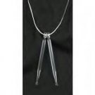 Schaaf Glass Drumsticks Pendant Necklace(18 Inches)