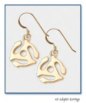 14KT Yellow Gold 45 Adapter Earrings