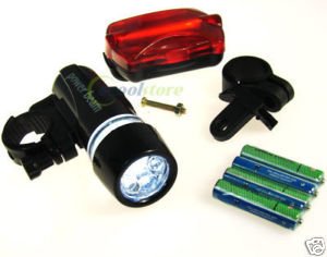 5 LED Warning Headlight Bike Bicycle Accessory Torch