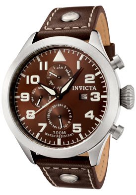 Invicta Men's Invicta II Brown Dial Brown Calf Leather