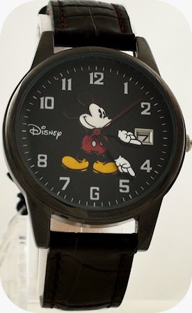 Men's "Black Mickey Mouse Watch