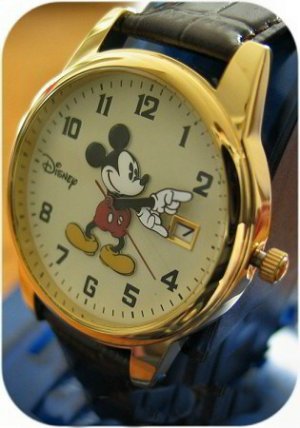 Men's "Gold Mickey Mouse Watch