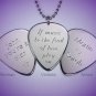 Solid Silver Plectrum Guitar Pick Necklace with Accoustic Guitar Design