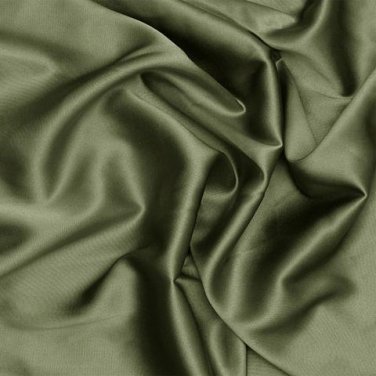 Silk Charmeuse Tree Green 100% Grade A Fabric 19MM PER YARD