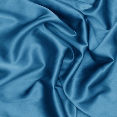 Silk Charmeuse Tropical Blue 100% Grade A Fabric 19MM PER YARD