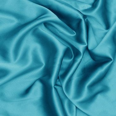 Silk Charmeuse  Turquoise 100% Grade A Fabric 19MM PER YARD