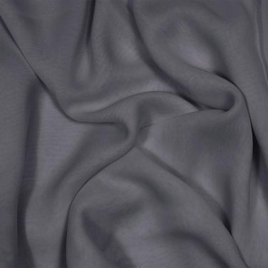 Silk Stretch Chiffon 40/41" 91% Silk / 9% Stretch Chiffon Charcoal Gray