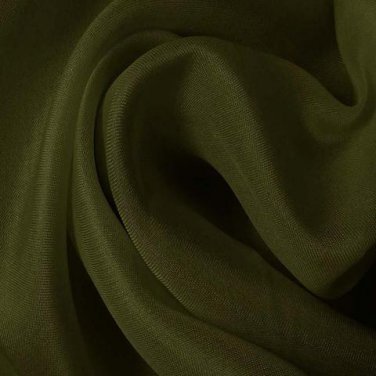 Silk Satin Face Organza Wide 100% Grade A 54/55" Olive Green