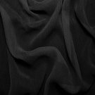 Silk Crinkle Chiffon 100% Grade A Silk  50/51" Black