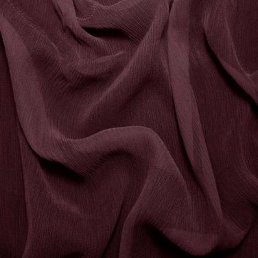 Silk Crinkle Chiffon 100% Grade A Silk  50/51" Prune