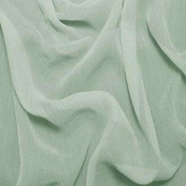 Silk Crinkle Chiffon 100% Grade A Silk  50/51" Whisper Green