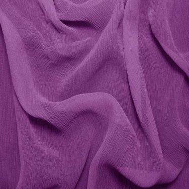 Silk Crinkle Chiffon 100% Grade A Silk  50/51" Violet