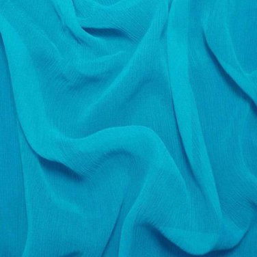 Silk Crinkle Chiffon 100% Grade A Silk  50/51" Turquoise
