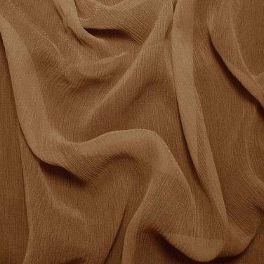 Silk Crinkle Chiffon 100% Grade A Silk  50/51" Toffee Brown