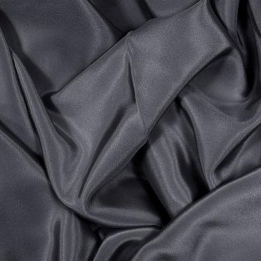 Silk Stretch Crepe De Chine 92% / 8%  40/41" Charcoal Gray