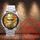40 Hot New Sale Harley Davidson Stainless Steel Sport Metal Watch Gold Edition