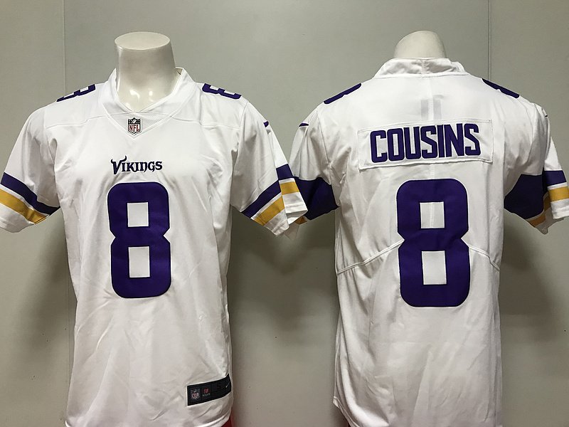 Men's Minnesota Vikings Kirk Cousins Limited Player Jersey White,Jersey ...