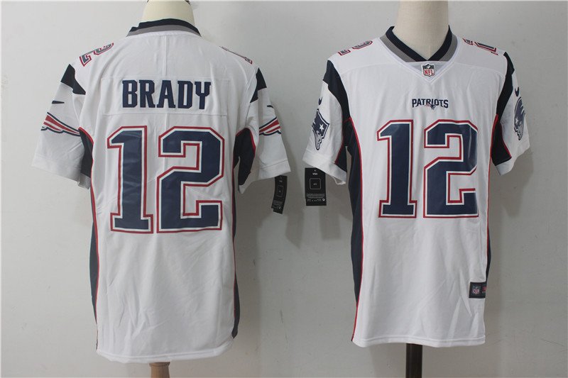 Tom Brady #12 Men's New England Patriots Limited Player Jersey White,Football Jersey Sale