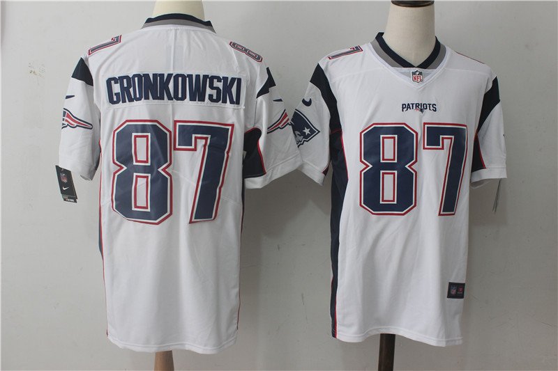 Rob Gronkowski  #87 Men's New England Patriots Limited Player Jersey White,Football Jersey Sale