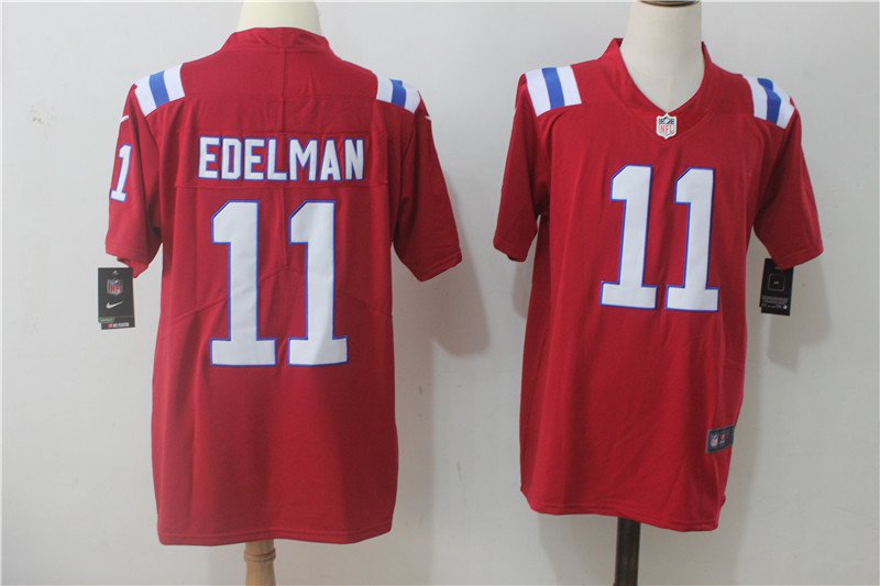 Julian Edelman #11 Men's New England Patriots Red Limited Player Jersey,Football Jersey Sale
