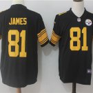 JAMES #81 Men's Pittsburgh Steelers Color Rush Limited Player Jersey Black,Jersey Sale