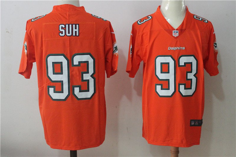 Ndamukong Suh Men's Miami Dolphins Color Rush Limited Player Jersey Orange,Jersey Sale