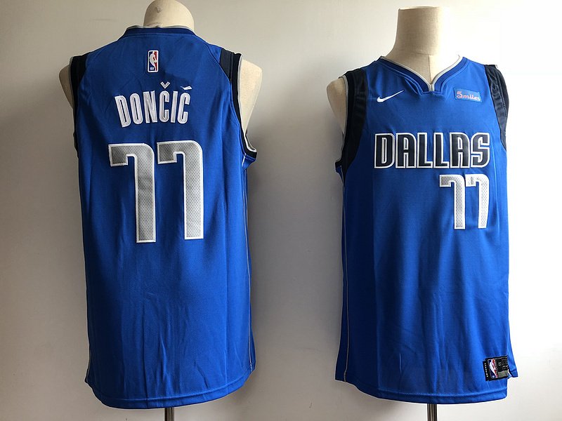 Men's Dallas Mavericks Luka Doncic Blue Swingman Jersey Stitched