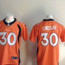 Phillip Lindsay 30th Men's Denver Broncos Orange Limited Player Jersey