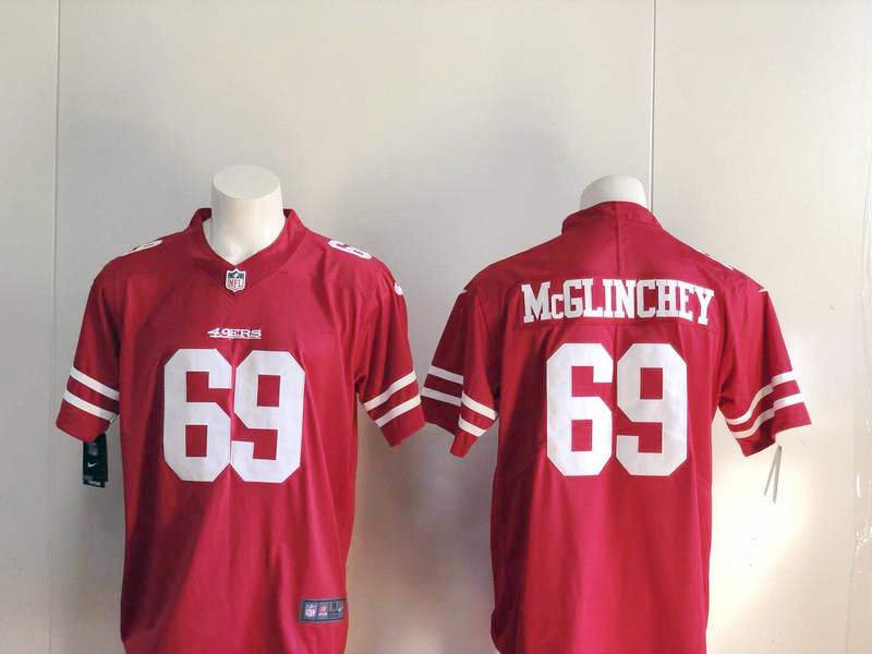 Mike McGlinchey Men's San Francisco 49ers Red Limited Player Jersey Outlet