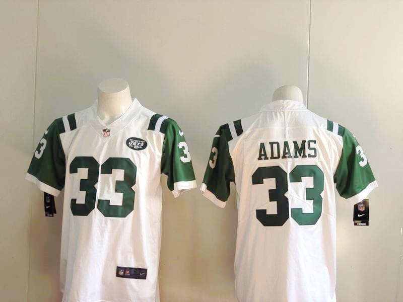 Jamal Adams #33 New York Jets Men's White Limited Player Jersey Outlet