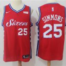 Ben Simmons 25 Men's 76ers Stitched Swingman jersey Red