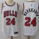 Lauri Markkanen Men's Chicago Bulls Stitched Replica Jersey White
