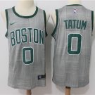 Jayson Tatum 0 Men's Celtics Replica Jersey City Edition Gray