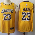 Men's Los Angeles Lakers LeBron James Swingman Jersey Yellow