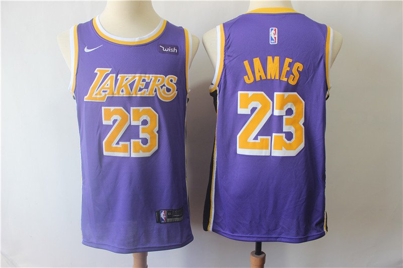 LeBron James 23 Men's Lakers Purple Swingman Jersey Stitched