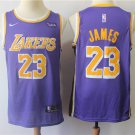 LeBron James 23 Men's Lakers Purple Swingman Jersey Stitched