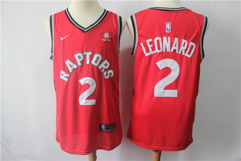 Men's Raptors Kawhi Leonard #2 Red Icon Swingman Jersey