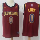 Men's Cleveland Cavaliers Kevin Love #0 Red Stitched Swingman Jersey