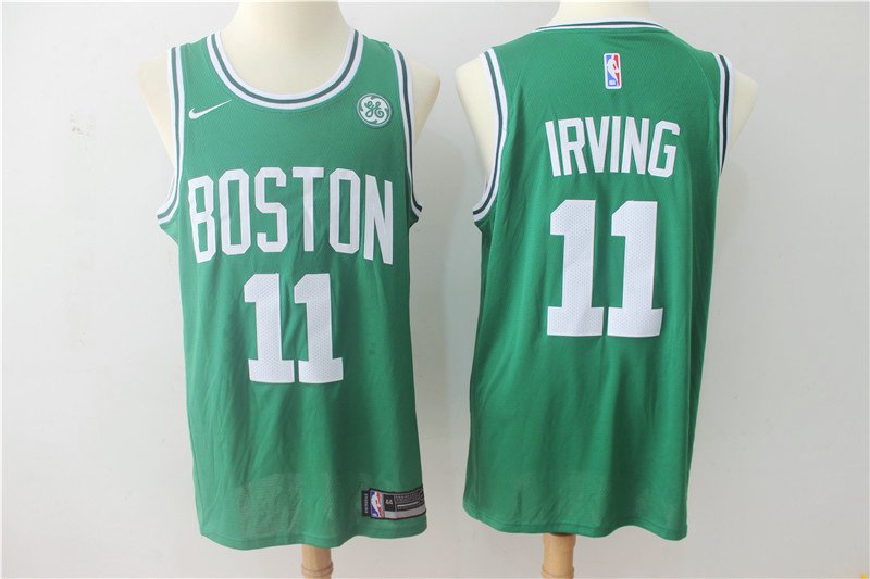 Men's Boston Celtics Kyrie Irving 11 Basketball Green Jersey Stitched