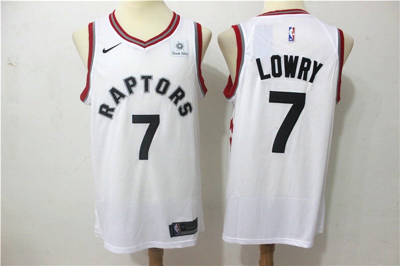 Kyle Lowry #7 Toronto Raptors Men's White Basketball Jersey Stitched