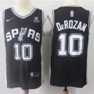 DeMar DeRozan 10 San Antonio Spurs Men's Black Stitched Replica Jersey