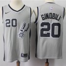 GINOBILI 20 San Antonio Spurs Men's Gray Stitched Statement Jersey