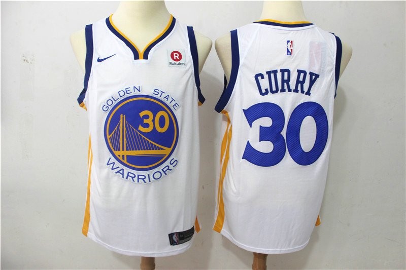 Stephen Curry #30 Men's Warriors Stitched Swingman Jersey Statement White