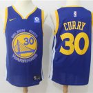 Men's Warriors #30 Stephen Curry Royal Stitched Swingman Jersey Statement
