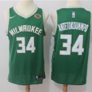 Giannis Antetokounmpo #34 Men's Bucks Green Replica Swingman Jersey Statement