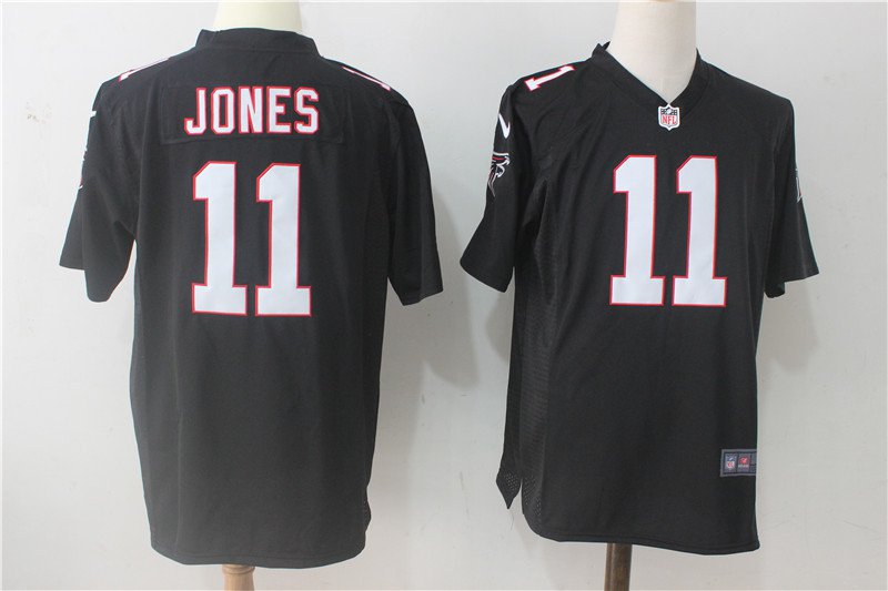 Men's Falcons Julio Jones 11 Black Game Jersey Stitched