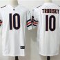 Mitchell Trubisky #10 Men's Chicago Bears White Football Game Jersey