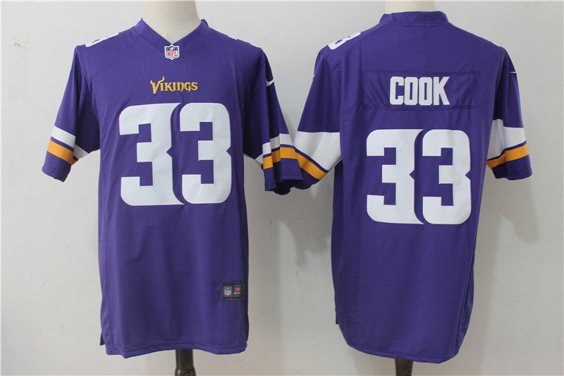 Dalvin Cook 33 Men's Purple Minnesota Vikings Player Game Jersey